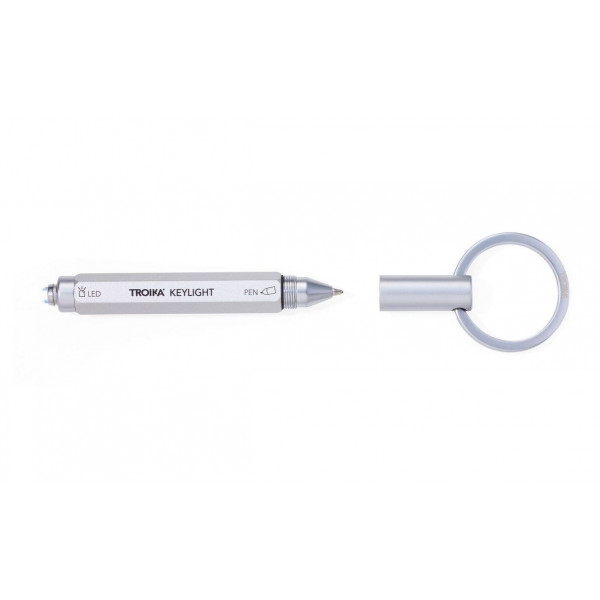Porte-clés stylo-lampe "KEYLIGHT" de TROIKA blanc