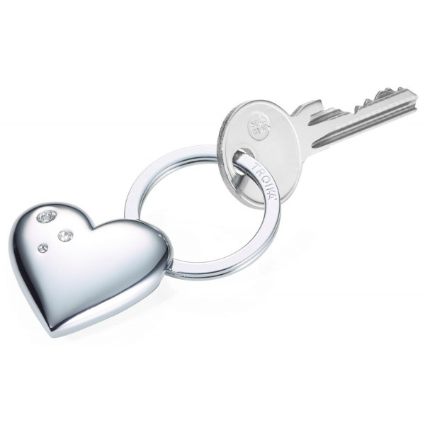 Porte-clés coeur avec strass SWAROVSKI "SHINY"