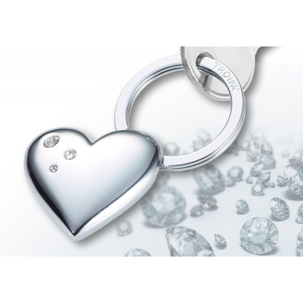 Porte-clés coeur avec strass SWAROVSKI "SHINY" personnalisé