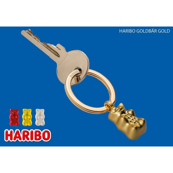 Porte-clés ourson HARIBO "GOLDBAR" avec gravure