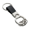 Porte-clés personnalisable "ANO" avec anneaux multiples simili cuir et mousqueton métal