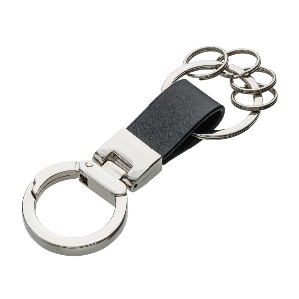 Porte-clés personnalisable "ANO" avec anneaux sur mousqueton