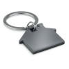 Porte-clés maison personnalisé en métal "LIVING" noir