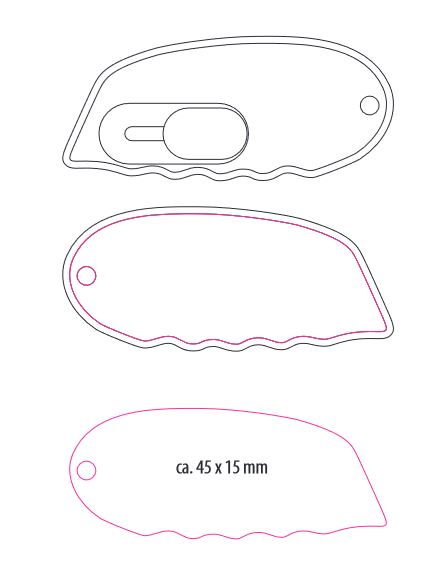 impression sur porte-cles cutter "BLADE"